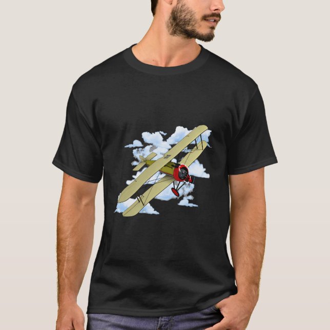 Pilot eines Flugbiflugzeugs T-Shirt (Vorderseite)