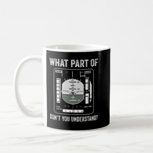 Pilot eines Flugflugzeugs Funny Aviation Kaffeetasse (Links)