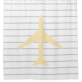 Pilot eines Funky-Flugzeug-Flugzeugs Duschvorhang