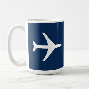 Pilot eines Funky-Flugzeug-Flugzeugs Kaffeetasse