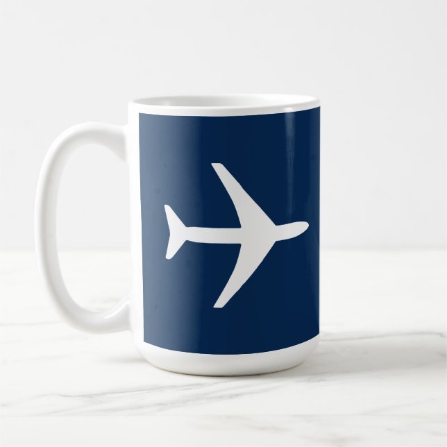 Pilot eines Funky-Flugzeug-Flugzeugs Kaffeetasse (Links)