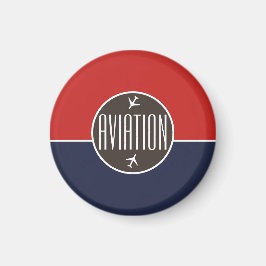 Pilot eines Funky-Flugzeug-Flugzeugs Magnet