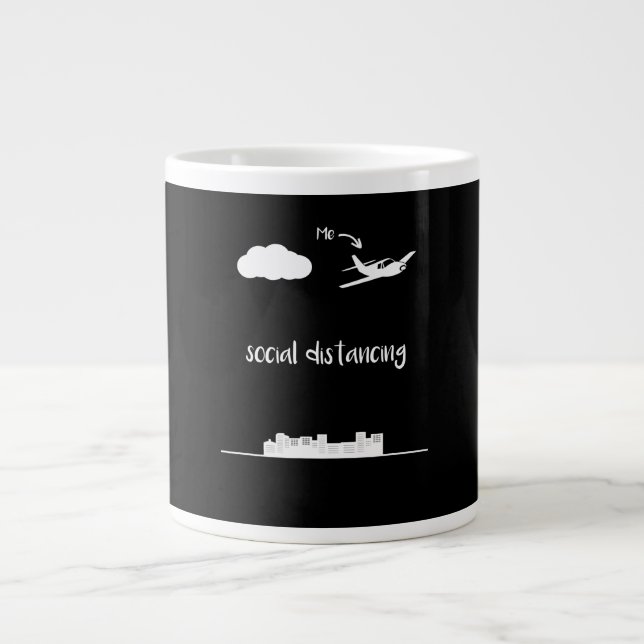 Pilot Fliegen ist mein soziales Geschenk Jumbo-Tasse (Vorderseite)