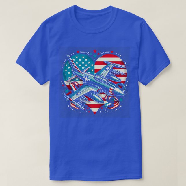 Pilot Flugzeug amerikanische Flagge USA Frauen Vin T-Shirt (Design vorne)