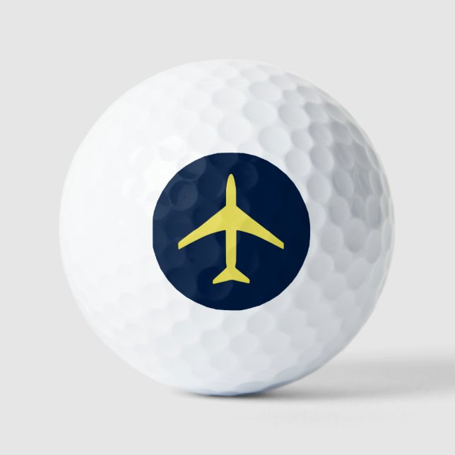 Pilot für Funkgelbes Flugzeug Golfball (Vorderseite)