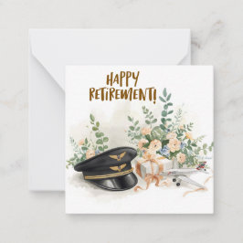 Pilot Happy retirement Mitteilungskarte