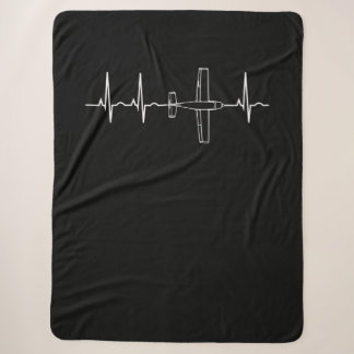 Pilot-Heartbeat-Geschenk für Flugzeuge Sherpadecke