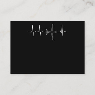 Pilot-Heartbeat-Geschenk für Flugzeuge Visitenkarte