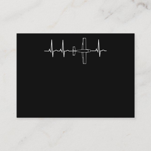 Pilot-Heartbeat-Geschenk für Flugzeuge Visitenkarte (Vorderseite)