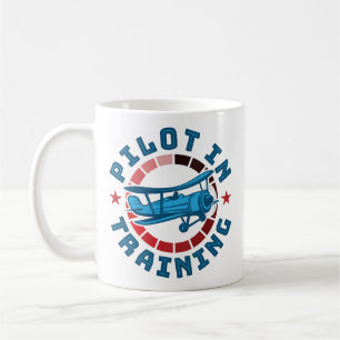 Pilot im Ausbildungsbereich Kaffeetasse