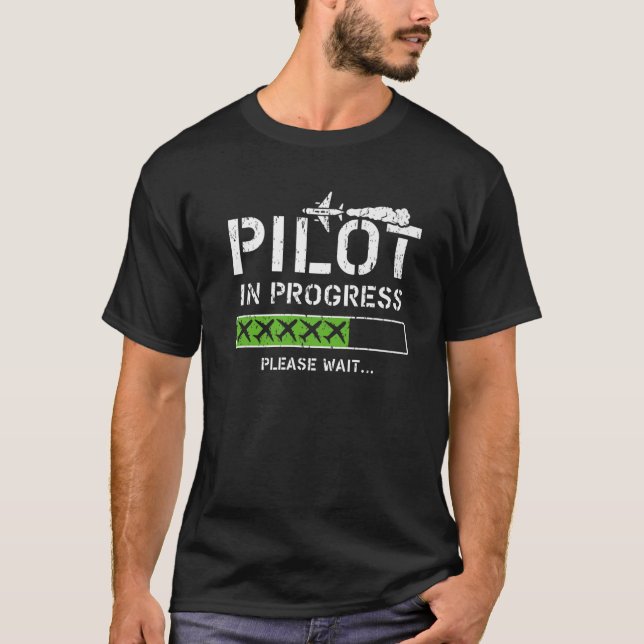 Pilot im Gange Kid Future Pilot Luftfahrzeug Luftf T-Shirt (Vorderseite)