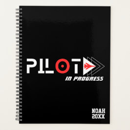 Pilot im Gange und Flugzeug, einfach modern, indiv Planer