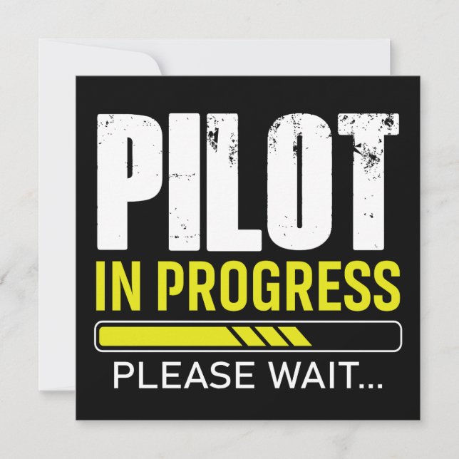 Pilot in Ausbildung… Bitte warten | Aviator Humor  (Vorderseite)