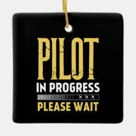 Pilot in Ausbildung – Ladebalken Aviatik-Design Keramikornament