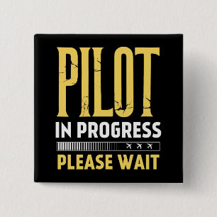 Pilot in Ausbildung – Ladebalken Aviatikk Design Button