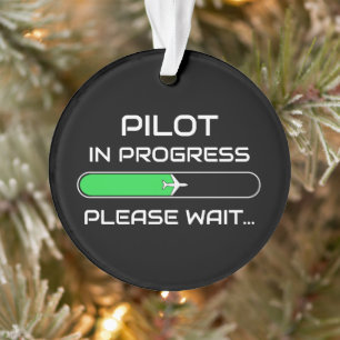 Pilot in Ausbildung Lustige Luftfahrt Flugschule Ornament