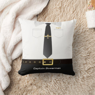 Pilot Kapitän Aviator Uniform personalisiert Kissen