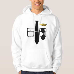 Pilot Kostüm Lustiges Halloween Flugzeugpilot Hoodie
