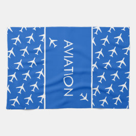 Pilot-Luftfahrzeug des Funky White Flugzeug Geschirrtuch