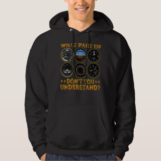 Pilot Men Women Aviation Airline Instruments Hoodie