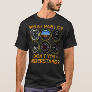 Pilot Men Women Aviation Airline Instruments T-Shirt