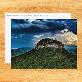 Pilot Mountain NC Staat Park | nach Sturm Regenbog Postkarte