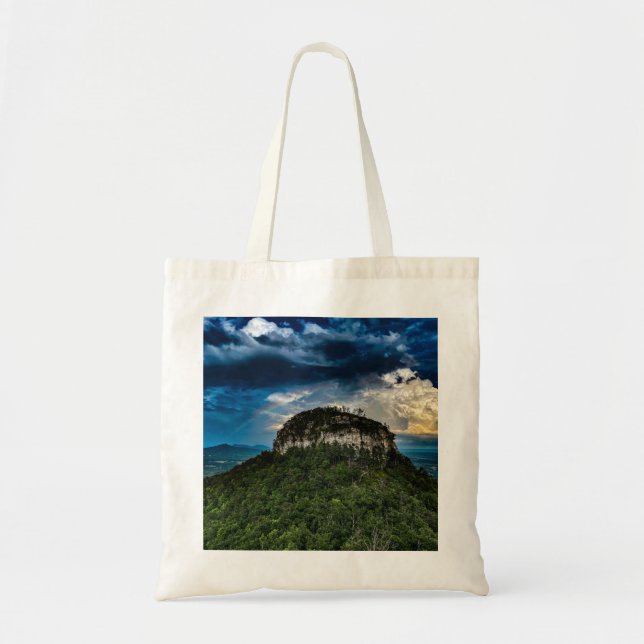 Pilot Mountain NC Staat Park | nach Sturm Regenbog Tragetasche (Vorne)