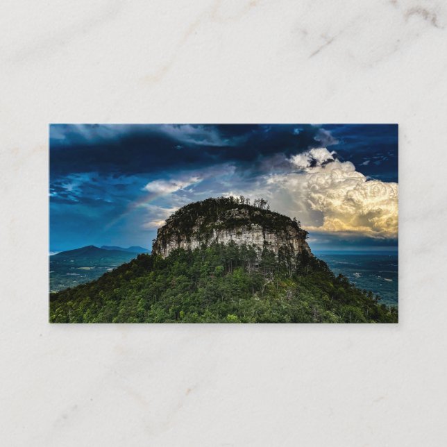 Pilot Mountain NC Staat Park | nach Sturm Regenbog Visitenkarte (Vorderseite)