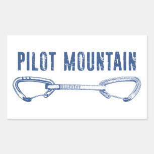 Pilot Mountain North Carolina Kletter Quickdraw Rechteckiger Aufkleber