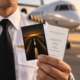 Pilot Nachtflugbahn Visitenkarte