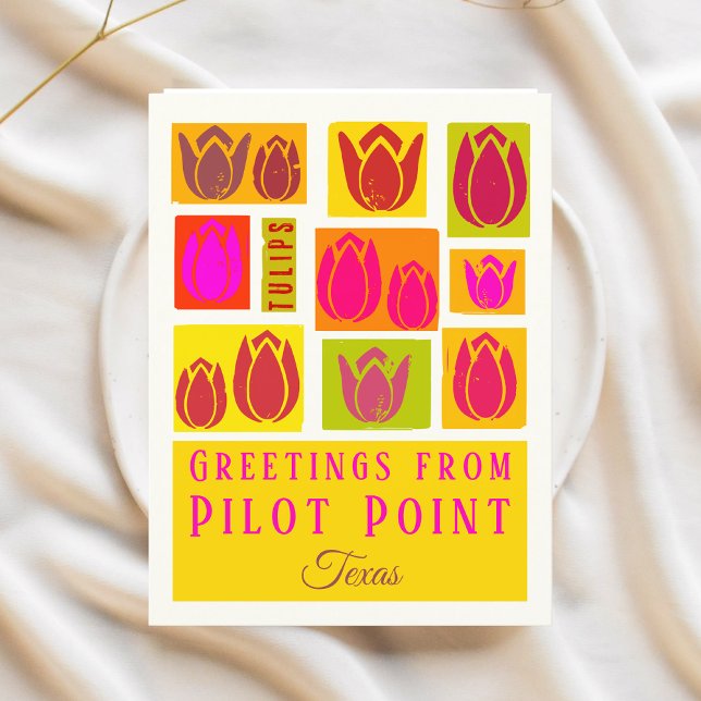 Pilot Point Texas Tulip Postkarte (Von Creator hochgeladen)
