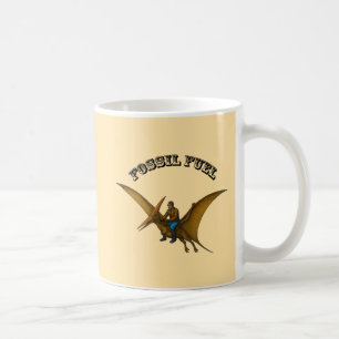 Pilot reitet auf einem fliegenden Pterosaurier-Din Kaffeetasse