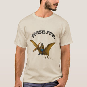 Pilot reitet auf einem fliegenden Pterosaurier-Din T-Shirt