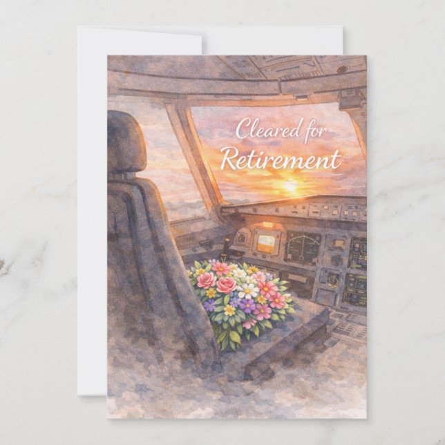 Pilot retirement party invitation  (Devant)