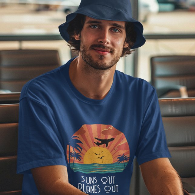 Pilot Retro Sonnenuntergang "Sonst aus Flugzeug ra T-Shirt (Von Creator hochgeladen)