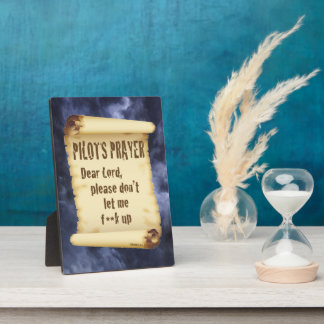 Pilot’s Prayer Platte with Easel Fotoplatte