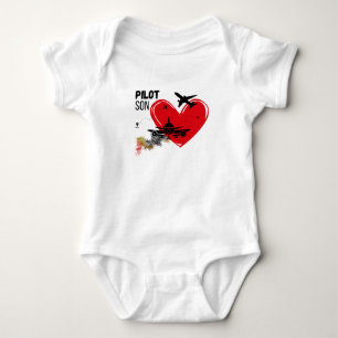 "PILOT SON - Stolz Son Bereit zum T - Shirt" Baby Strampler