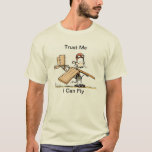 Pilot Spaß Aviation Cartoon T-Shirt<br><div class="desc">Piloten da draußen sollte man vertrauen können,  dass sie harte Arbeit haben. Weitere Cartoon unter www.swamp.com.au</div>