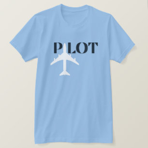 Pilot Typografie und Flugzeug, Luftfahrt, Minimali T-Shirt