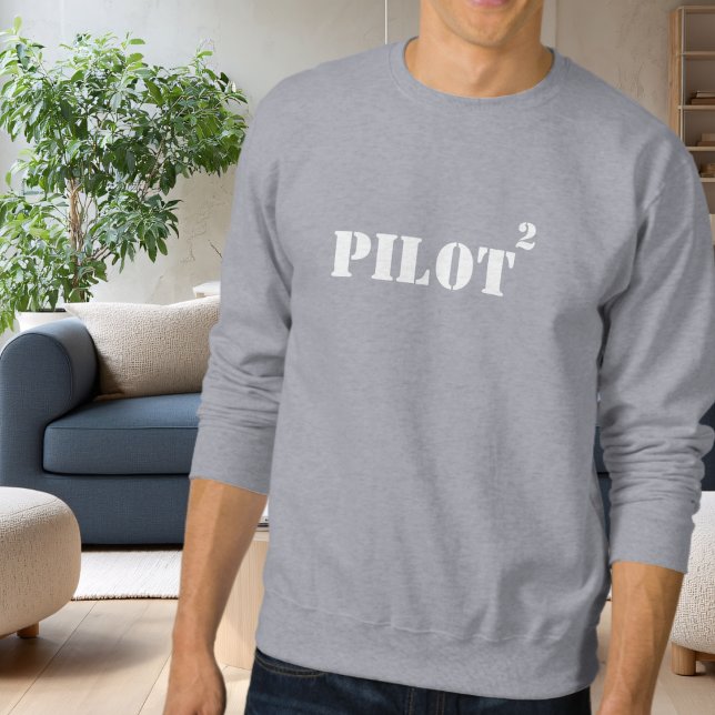 Pilot Typography, Cool Simple Aviation Sweatshirt (Von Creator hochgeladen)