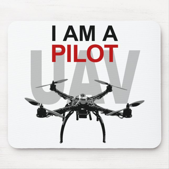 Pilot UAV Quadpilot Quadcopter Mousepad (Vorne)