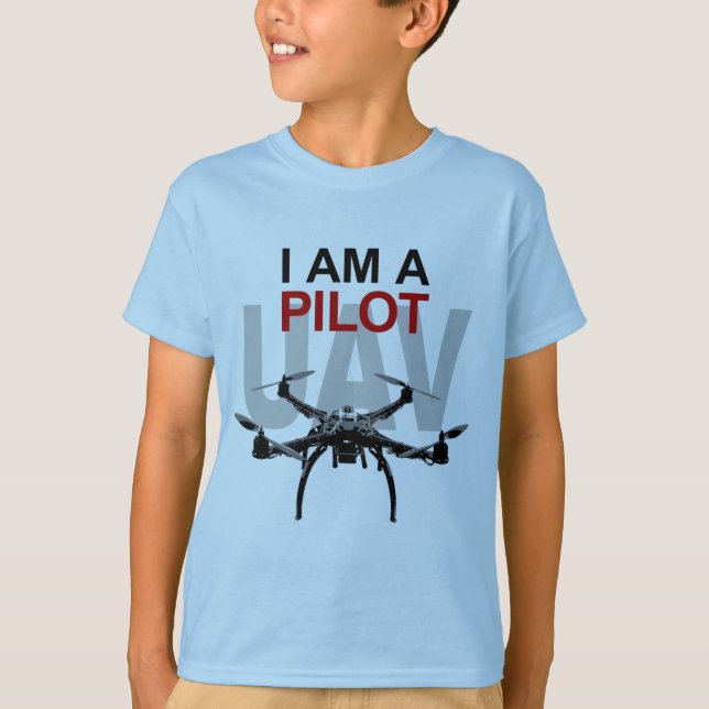 Pilot UAV Quadpilot Quadcopter T-Shirt (Vorderseite)