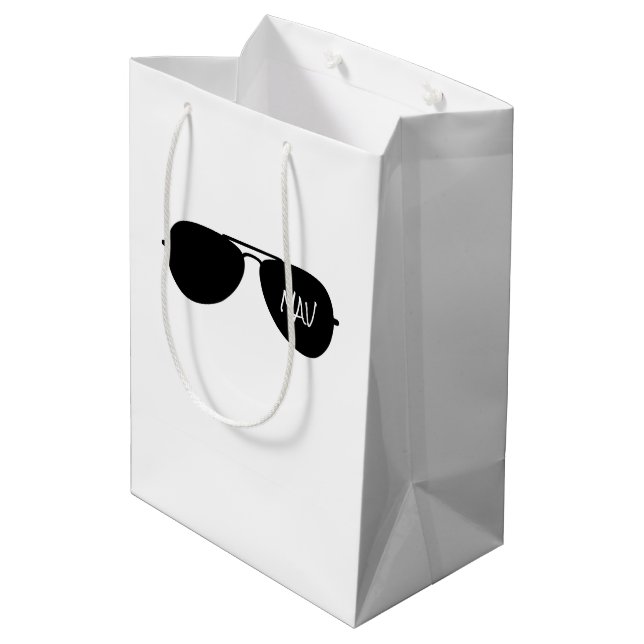 Pilot von Aviator-Sonnenbrillen INITIALS Flugzeuge Mittlere Geschenktüte (Rückseite Schrägansicht)