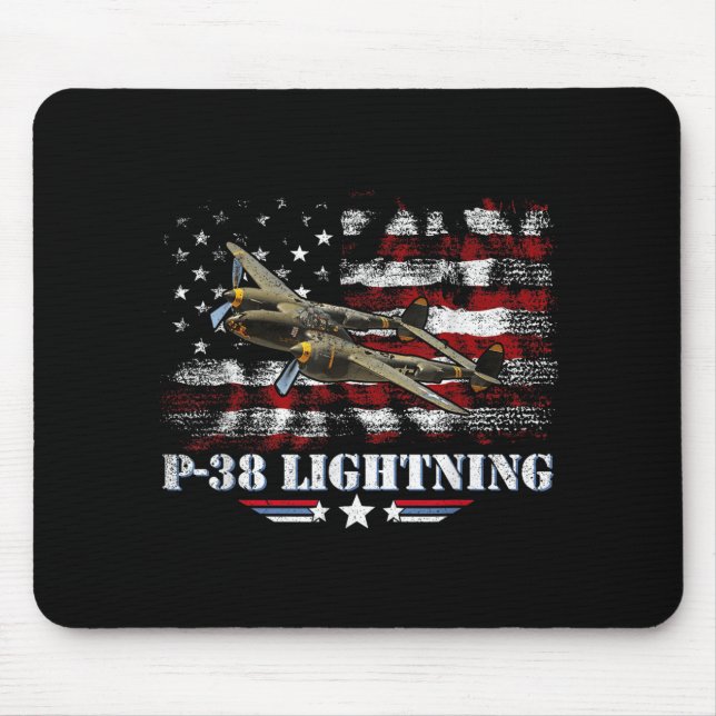 Pilot von P-38-Blitzflugzeugen P38 WW2 Mousepad (Vorne)