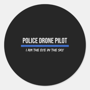 Pilotakteur für Polizeidroge Runder Aufkleber