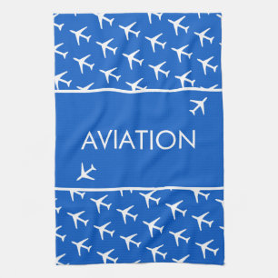 Pilotanlage für Funky White Flugzeug Geschirrtuch