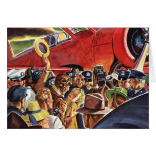 Pilote d'avion à une seule hélice vintage avec Pap