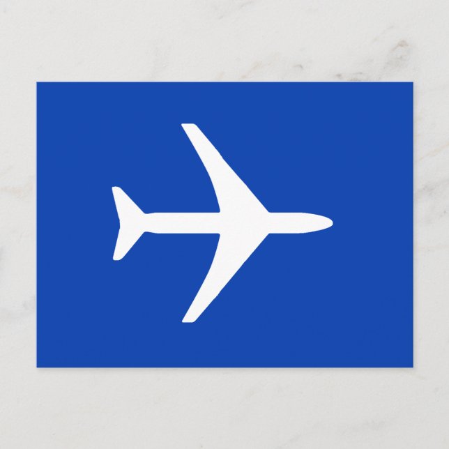 Pilote d'avion funky blanc Aviation vol carte post (Devant)