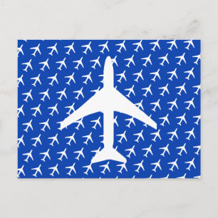 Pilote d'avion funky blanc Cartes postale d'aviati