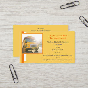 Pilote de bus privé Carte de visite de bus scolair